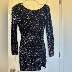 Sequin Black Dress